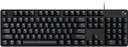 Logitech G 413 SE Teclado mecánico para juegos de tamaño completo, teclado retroiluminado con interruptores mecánicos táctiles, anti-fantasma, compatible con Windows, macOS, aluminio negro