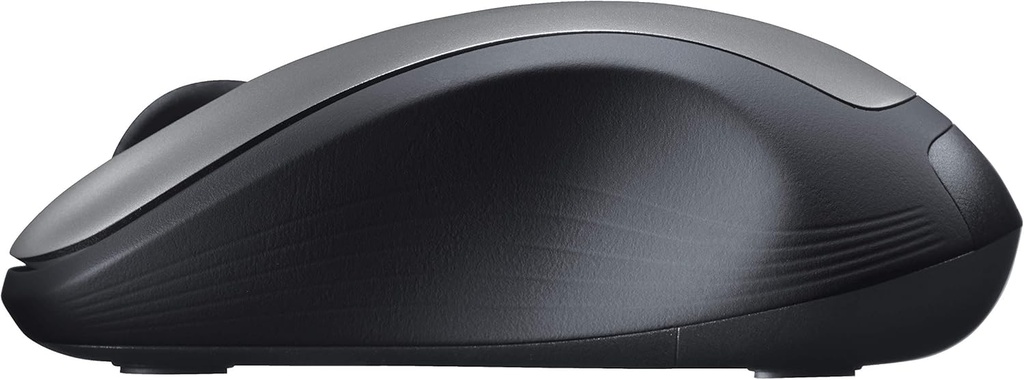 Logitech MK335 - Combo de teclado y mouse inalámbricos silenciosos - Combo de teclado y mouse negro/plateado inalámbrico, ambidiestro