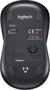 Logitech MK335 - Combo de teclado y mouse inalámbricos silenciosos - Combo de teclado y mouse negro/plateado inalámbrico, ambidiestro