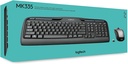 Logitech MK335 - Combo de teclado y mouse inalámbricos silenciosos - Combo de teclado y mouse negro/plateado inalámbrico, ambidiestro