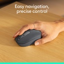 Logitech Ratón inalámbrico Bluetooth M196, compacto y portátil para portátiles, tabletas y más, batería de 12 meses, seguimiento suave, compatible con PC y Mac, Windows y macOS, grafito