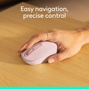 Logitech Ratón inalámbrico Bluetooth M196, compacto y portátil para portátiles, tabletas y más, batería de 12 meses, seguimiento suave, compatible con PC y Mac, Windows y macOS, rosa