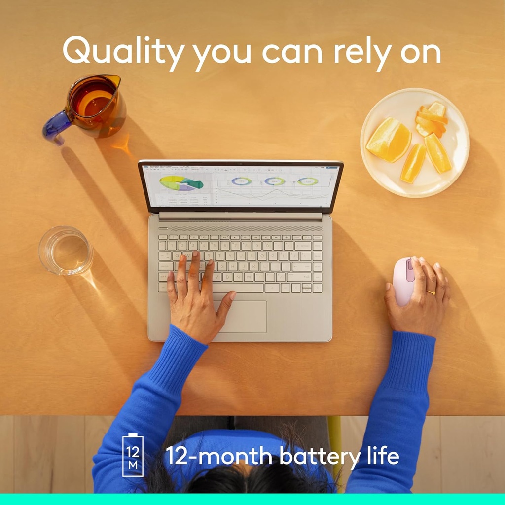 Logitech Ratón inalámbrico Bluetooth M196, compacto y portátil para portátiles, tabletas y más, batería de 12 meses, seguimiento suave, compatible con PC y Mac, Windows y macOS, rosa