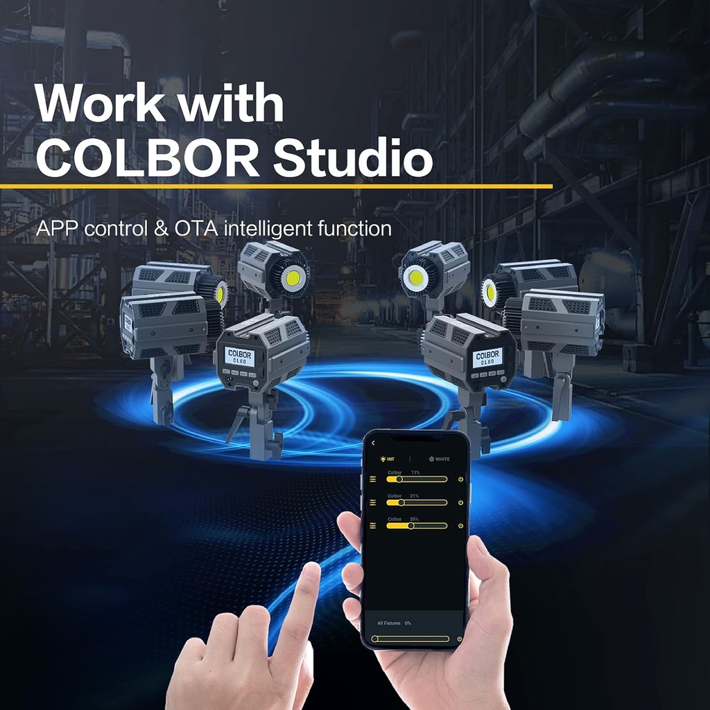 Luz De Video COLBOR - COB CL60 - Potencia 65W, 2700K a 6500K, CRI 97+