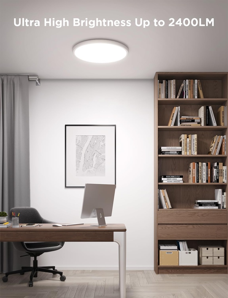 Lámpara de Techo Inteligente Govee 30cm Empotrable, RGBWW 2200K-6500K, Compatibilidad con Alexa