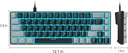 MageGee MK-Box - Teclado mecánico portátil 60% para juegos, retroiluminación LED, compacto, 68 teclas, mini teclado de oficina con cable con interruptor rojo para Windows portátil, PC, Mac, negro y