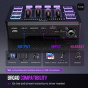 Mezclador de audio FIFINE para juegos, streaming con interfaz de micrófono XL Ralimentación fantasma de 48 V,