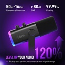 Microfono FIFINE AM8 Negro - Conexion XLR/USB - Iluminacion RGB - Con Conector para auriculares.