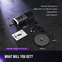 Microfono FIFINE AM8 Negro - Conexion XLR/USB - Iluminacion RGB - Con Conector para auriculares.