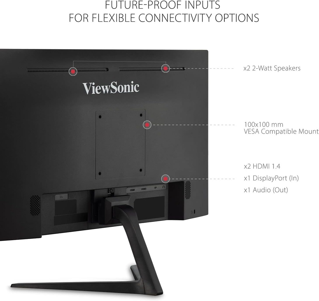 Monitor Gamer ViewSonic VX2418-P-MHD - 24" Full HD VA - 165Hz