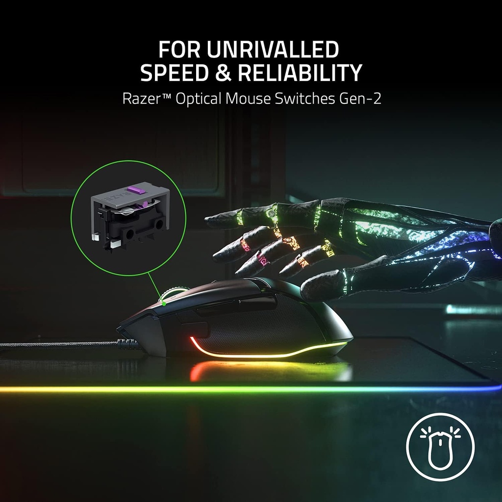 Mouse Gamer Razer Basilisk V3 - Sensor óptico de 26K