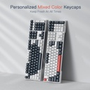 Redragon Teclado para juegos K668 RGB, teclado mecánico con cable de 108 teclas con 4 teclas de acceso rápido adicionales, espumas absorbentes de sonido, enchufe intercambiable en caliente mejorado, 2
