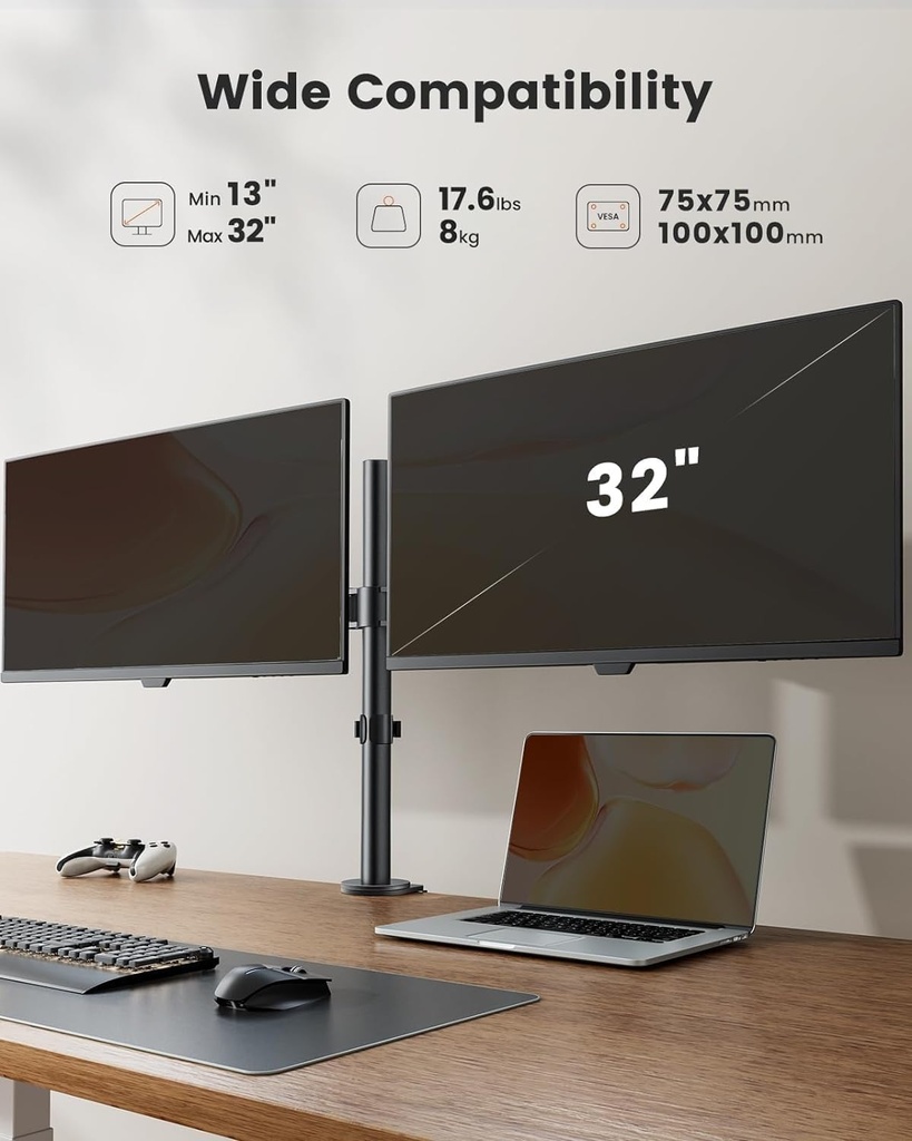 Soporte de escritorio para monitor doble ErGear
