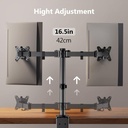 Soporte de escritorio para monitor doble ErGear