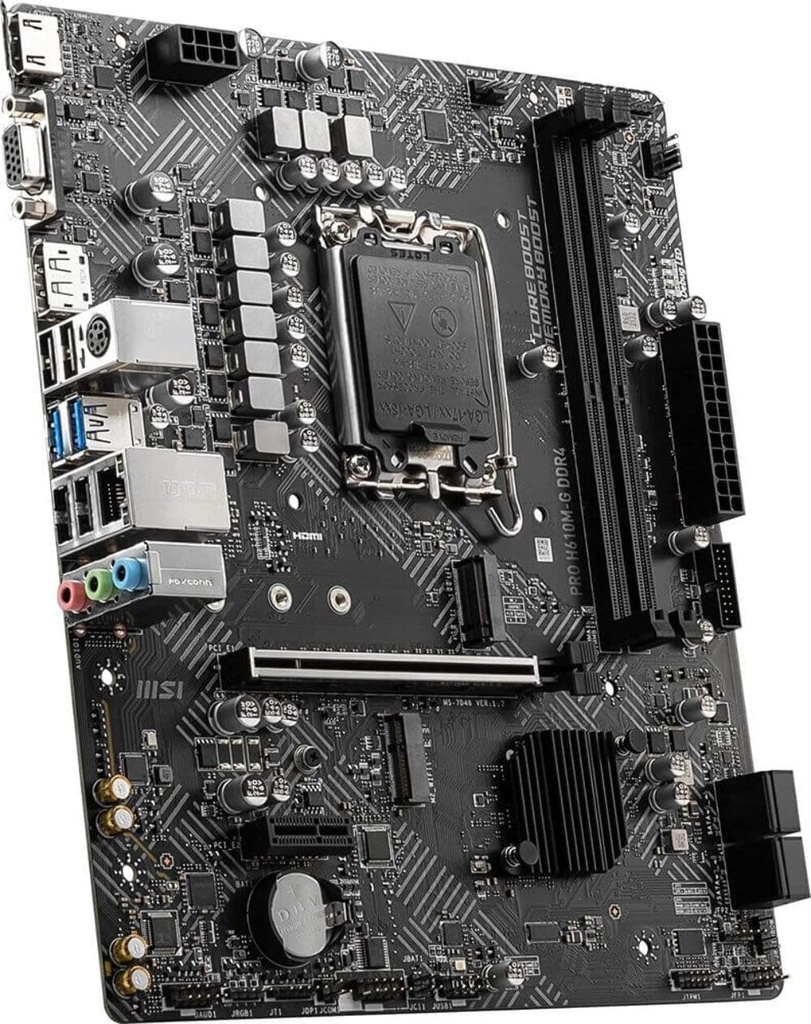 Tarjeta Madre MSI PRO H610M-G DDR4 LGA 1700 Intel H610 SATA 6Gb/s Micro ATX Intel Motherboard