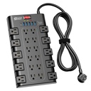 Regleta Power Strip, SUPERDANNY Surge Protector with 22 AC Outlets and 6 USB Charging Ports, 1875W/15A, 2100 Joules, 6.5Ft Flat