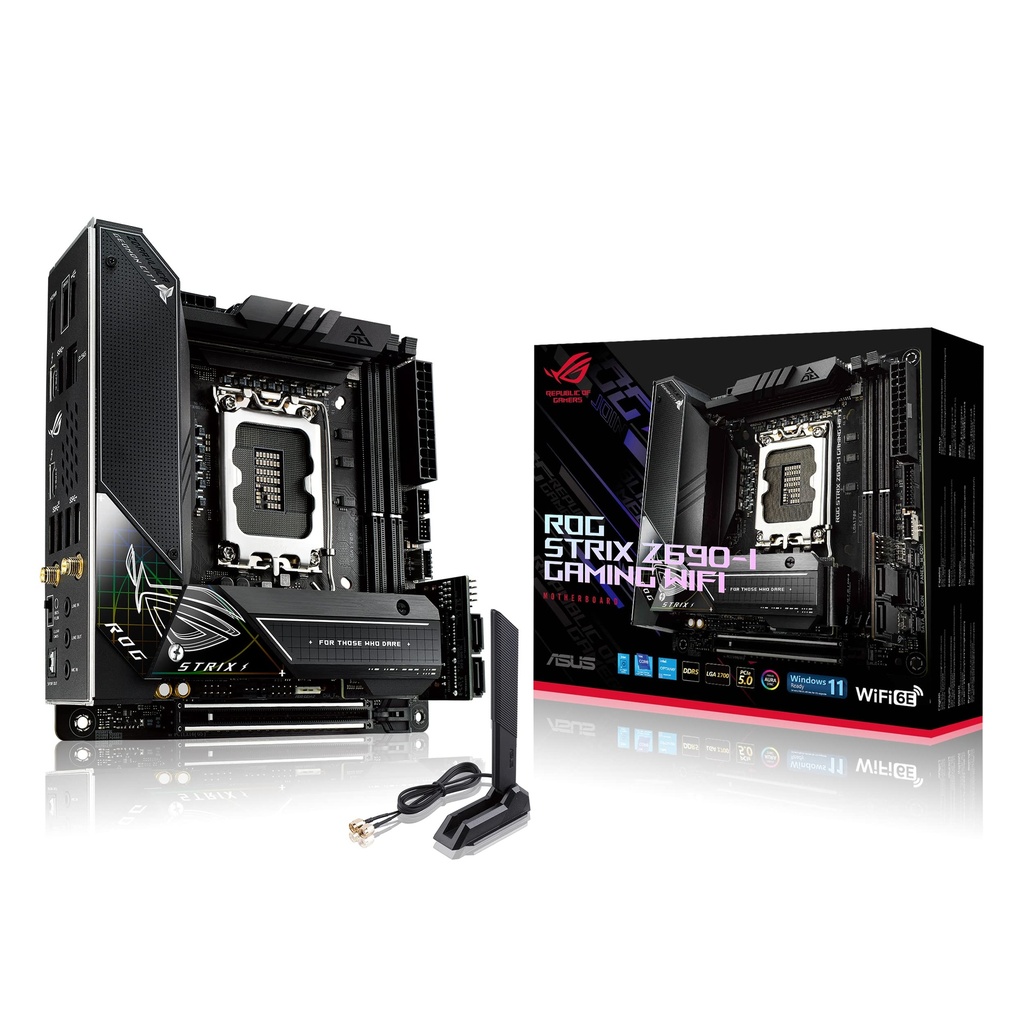 Tarjeta Madre ASUS ROG Strix Z690-I Gaming WiFi 6E LGA 1700 (Intel® 12th&13th Gen) mini-ITX gaming motherboard