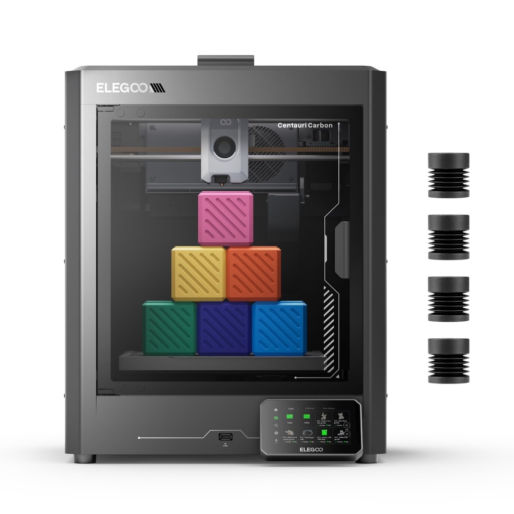 ELEGOO Centauri - Impresora 3D de carbono, CoreXY 19.685 in/s de alta velocidad con calibración automática, boquilla de 608.0 °F y cámara integrada, lista para imprimir fuera de la caja, tamaño de