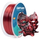 GIANTARM Filamento PLA de doble color, filamento PLA de seda de 0.069 in +/-0.001 in, carrete de 2.2 libras, embalaje al vacío, filamentos de impresión 3D que se adaptan a la mayoría de impresoras FDM Negro/Rojo 