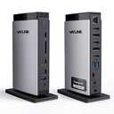 WAVLINK DisplayLink - Estación de acoplamiento de 3 monitores con adaptador de corriente de 130WPD, base USB C para laptop M1/M2/M3/M4/Mac y Windows, Thunderbolt 4/3 
