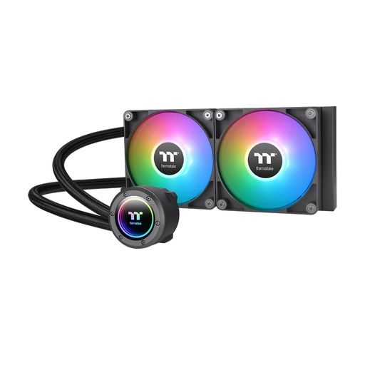 [DSPD-00010063] Thermaltake TH240 ARGB Sync V2 - Enfriador líquido de CPU/Enfriamiento líquido ALO/ventilador 4.724 in*2/PWM 500 ~ 2000 RPM/bloque de agua espejo/MB ARGB Sync Control, CL-W361-PL12SW-A, negro