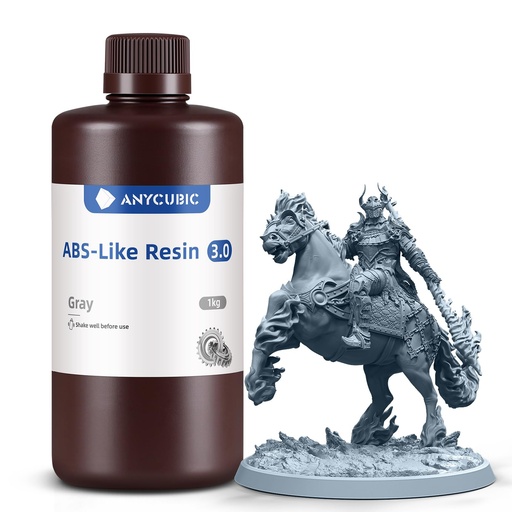 [RESI-00012930] ANYCUBIC Resina de impresora 3D, resina 3.0 similar a ABS para impresión 3D de 8K/14K/16K, fuerte resistencia, alta precisión, bajo olor, amplia compatibilidad para todas las impresoras 3D de resina 