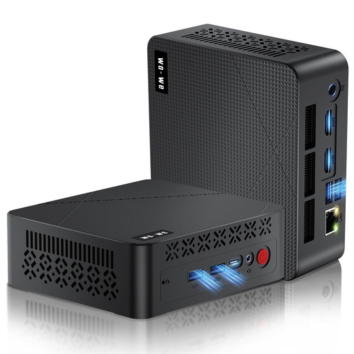 [PR-00160] wo-we H5 Mini PC Intel Twin Lake N150 (Beat N100/N95) 16 GB RAM 512 GB M.2 PCIe SSD 4C/4T 4K Triple Display Dual HDMI y Type-C, USB 3.2 x4 Mini computadora de escritorio para el hogar, oficina