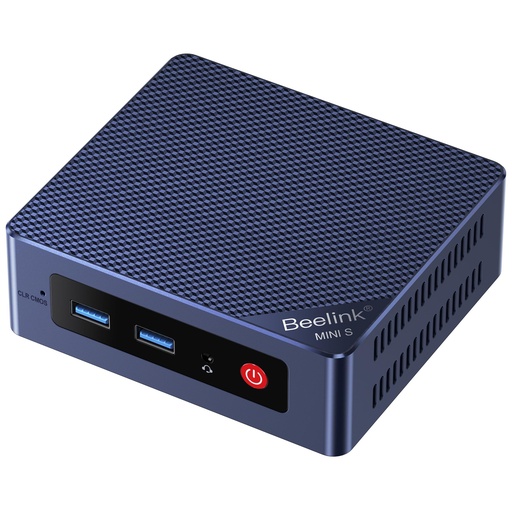 [PR-00225] Beelink EQ14 Mini PC, Intel Twin Lake N150 (hasta 3.6 GHz) 16 GB DDR4 500 GB NVMe SSD, Mini Computadora Dual LAN 2.5G Soporta USB3.2, Pantalla Dual HDMI 4K@60Hz, Servidor Doméstico/Firewall de Red